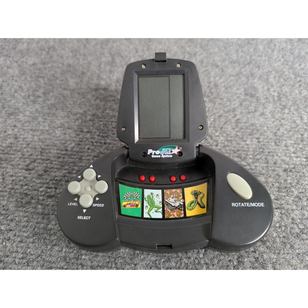 Vintage Pro‎ JR Game System Handheld Snake Frogger Tanks Racing TESTED/ WORKS